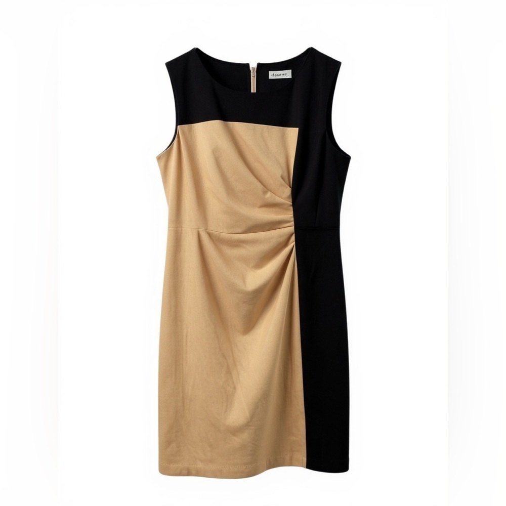 Calvin Klein Classic Black and tan dress - Picture 2 of 5